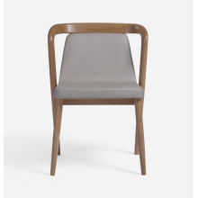 Modern Ergonomic wood leisure chairs with fabric seat
