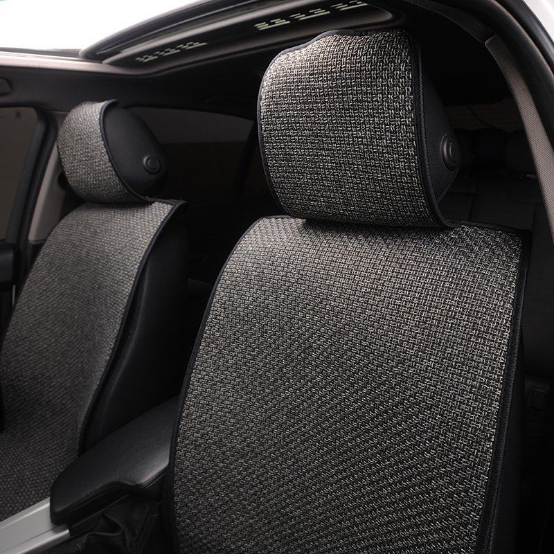 Car Seat Covers Front/Rear/ Full Set Choose Car Seat Cushion Linen Fabric Seat Pad Protector Car Accessories Anti-slip Interior
