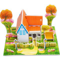 Attractive Cartoon Castle Garden Princess Doll House Furniture DIY Dollhouse 3D Puzzle Interesting Educational Toys For Children