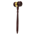 Practical Wooden Handcrafted Auction Hammer Wood Gavel Wood Gavel Sound Block for Lawyer Judge Auctioneer Sale Decor 26cm