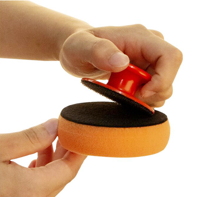 Car Wax Polishing Sponge Replaceable Handle Tire Wax Sponge High Density Foam Sponge For Auto Waxing Accessories