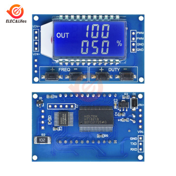 1 Way LCD Digital PWM Signal Generator Pulse Frequency Adjustable Duty Cycle Module 1Hz-150Khz TTL level Serial Generator Module