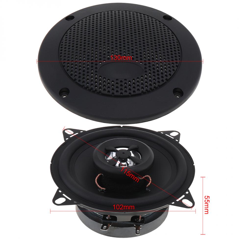 2pcs 4 Inch 100W Car HiFi Coaxial Speaker Horn Vehicle Door Auto Audio Music Stereo Full Range Frequency Loud Speakers