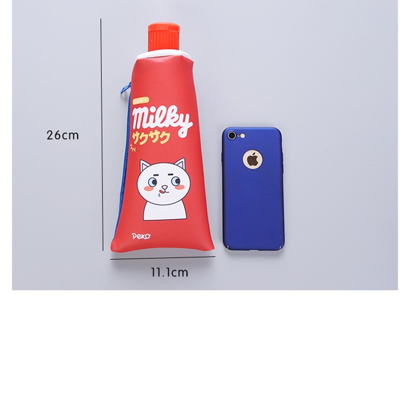 Toothpaste pencil bag PU leather Big Milk bottle pen case with sharpener Kawaii Stationery school supplies estojo escolar 6437