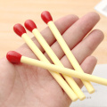 20pcs Novelty Match Stick Pen Blue Color Ballpoint Pens for Writing Signature Decoration Office Tools School Accessories F255