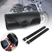 Mofaner Black Retro Motorcycle Barrel Saddlebag PU Leather Motorbike Motorcycle Storage Tool Bags Pouch