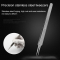 High Precision Tweezers Pinzas Pincet Stainless Steel Curved Straight Tip Tweezer For Electronics Repair Tools