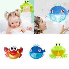 Baby Bath Toy Bubble Crab Frog Whale Funny Music Bath Bubble Maker Pool Swimming Toy Pool Bathtub Soap Machine Toy for Child Kid