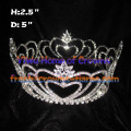 Big Heart Shaped Round Pageant Crowns