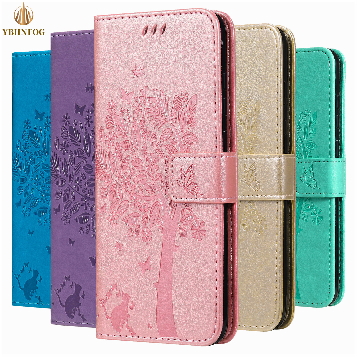 A10 A20E A30 A40 A50 A01 A21 A41 A51 A71 Embossed Leather Wallet Case For Samaung Galaxy A81 A91 Card Slots Flip Cover Stand Bag