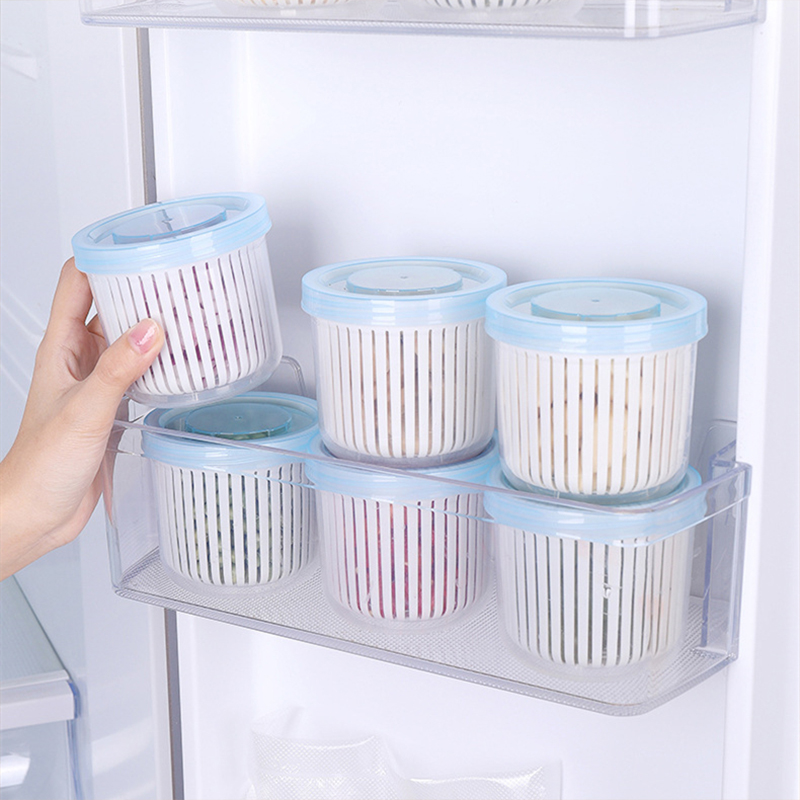 Multifunctional Storage Box Kitchen Refrigerator Fresh-Keeping Box Plastic Vegetable Fruit Drain Basket Storage Basket Container