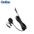 Clip-on Microphone Condenser for Car Automobile Conference Call Speaker 3M Wire Lavalier Lapel Microphone 3.5mm Universal