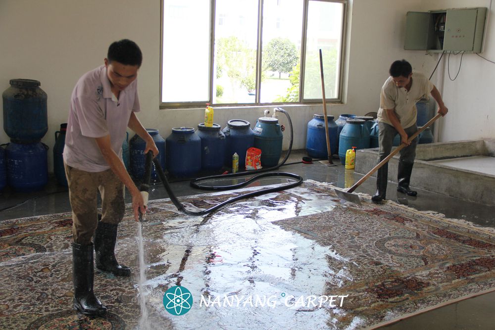 clean the silk carpet