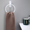 Tuqiu Towel Hanger Wall Mounted Towel Ring White Towel Rack Bathroom Aluminum Towel Bar Rail Bathroom Towel Holder