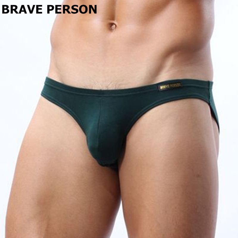 Brave Person Brief Men Underwear Sexy Bulge Pouch Male Briefs Gay Modal Seamless Sexy Mens Under Wear Low Waist Slip Homme Penis