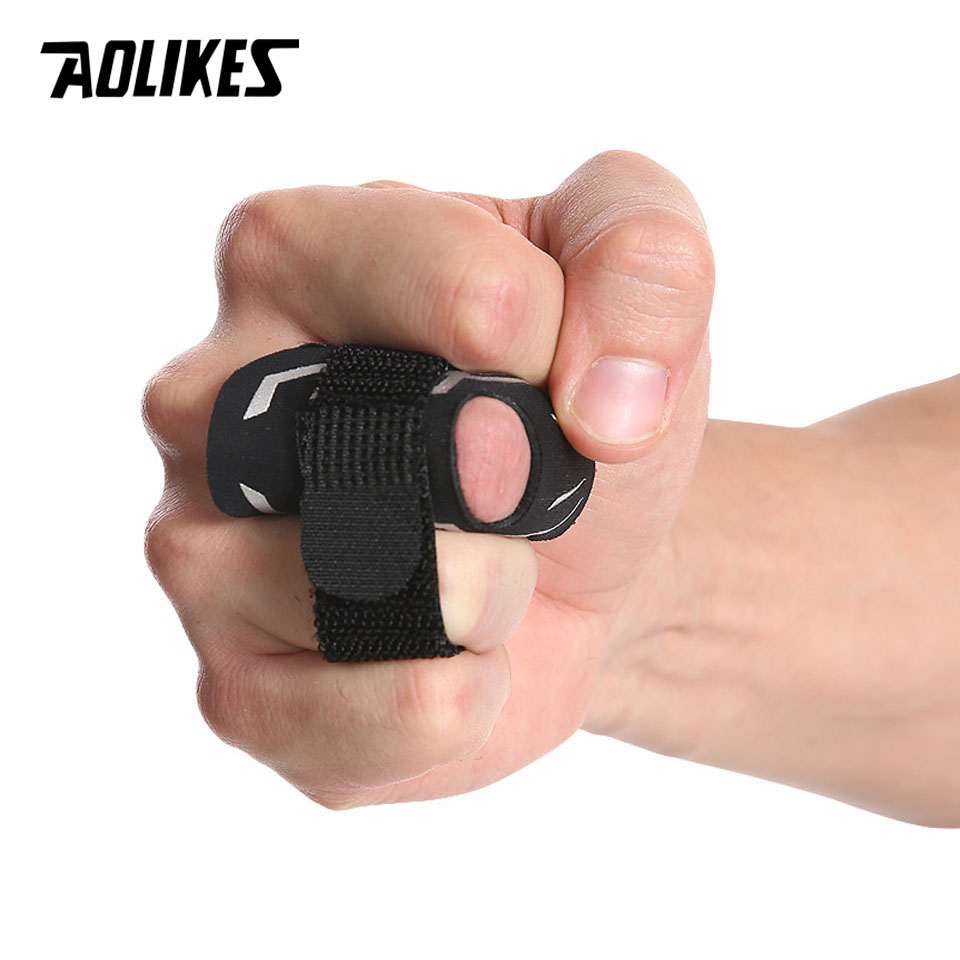 AOLIKES 1PCS Finger Splint Guard Bands Compression Breathable Finger Sleeve for Basketball Sport Aid Support Wrap Caps Protector