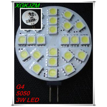 2017 new G4 24pcs 5050 LED energy saving bulb 12V 3W single-sided disc 24v 30v pin lamp beads bulb freeshipping
