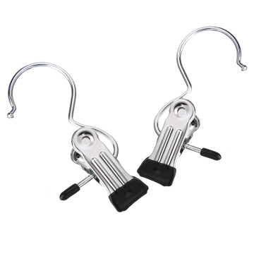 10pcs Stainless Steel Clothes Pegs Drying Racks Retaining Clip Portable Hook Clothes Pin Shoe Pants Hanger Clips For Home Travel