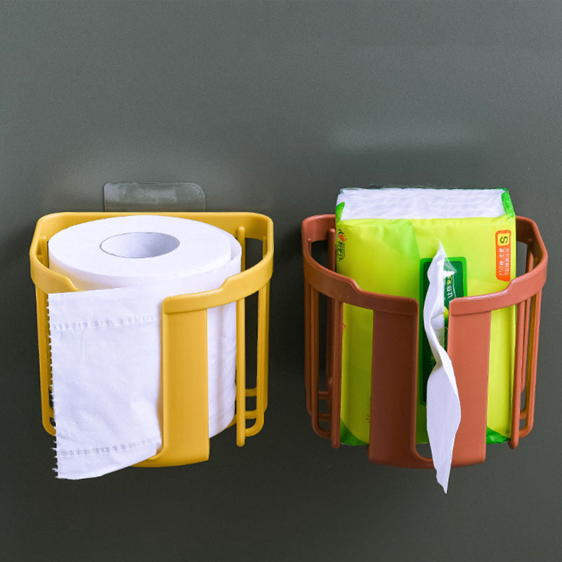 Bathroom Shelves Household Items Toilet Paper Rack Tissue Box Wall-Mounted Toilet Toilet Paper Holder Roll Paper Box