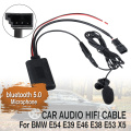 12V Car Audio bluetooth 5.0 HIFI Cable Adaptor Microphone For BMW E54 E39 E46 E38 E53 X5