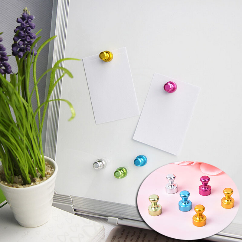 6pcs/Set Whiteboard Transparent Noticeboard Skittle Pin Magnets Strong Magnetic Thumbtacks DIY Fridge Supplies