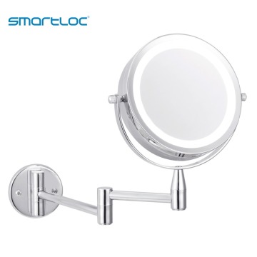 smartloc 5x Magnifying LED Lights Shaving Wall Mounted Bathroom Mirror Makeup Bath Shave Make up Cosmetic Mirrors Vanity Smart