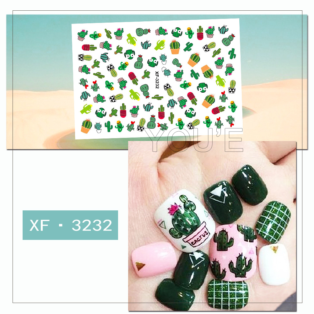 Nail Art Stickers Fresh Sticker on Nails Art Decals Avocado Adhesive Big Leaves Manicure for Nails Design Decoration Art