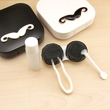 (Only Boxes No Lens) Black White Color Women Men Glasses Contact Lenses Box Contact Lens Case For Eyes Care Kit Holder Container