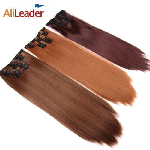 Silky Straight Synthetic 16 Clips In Hair Extensions Supplier, Supply Various Silky Straight Synthetic 16 Clips In Hair Extensions of High Quality