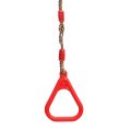 Kids Outdoor Indoor Multifunction Adult Wood Trapeze Swing with Plastic Rings Funny Game Toys For Chhildren Sport Birthday Gift