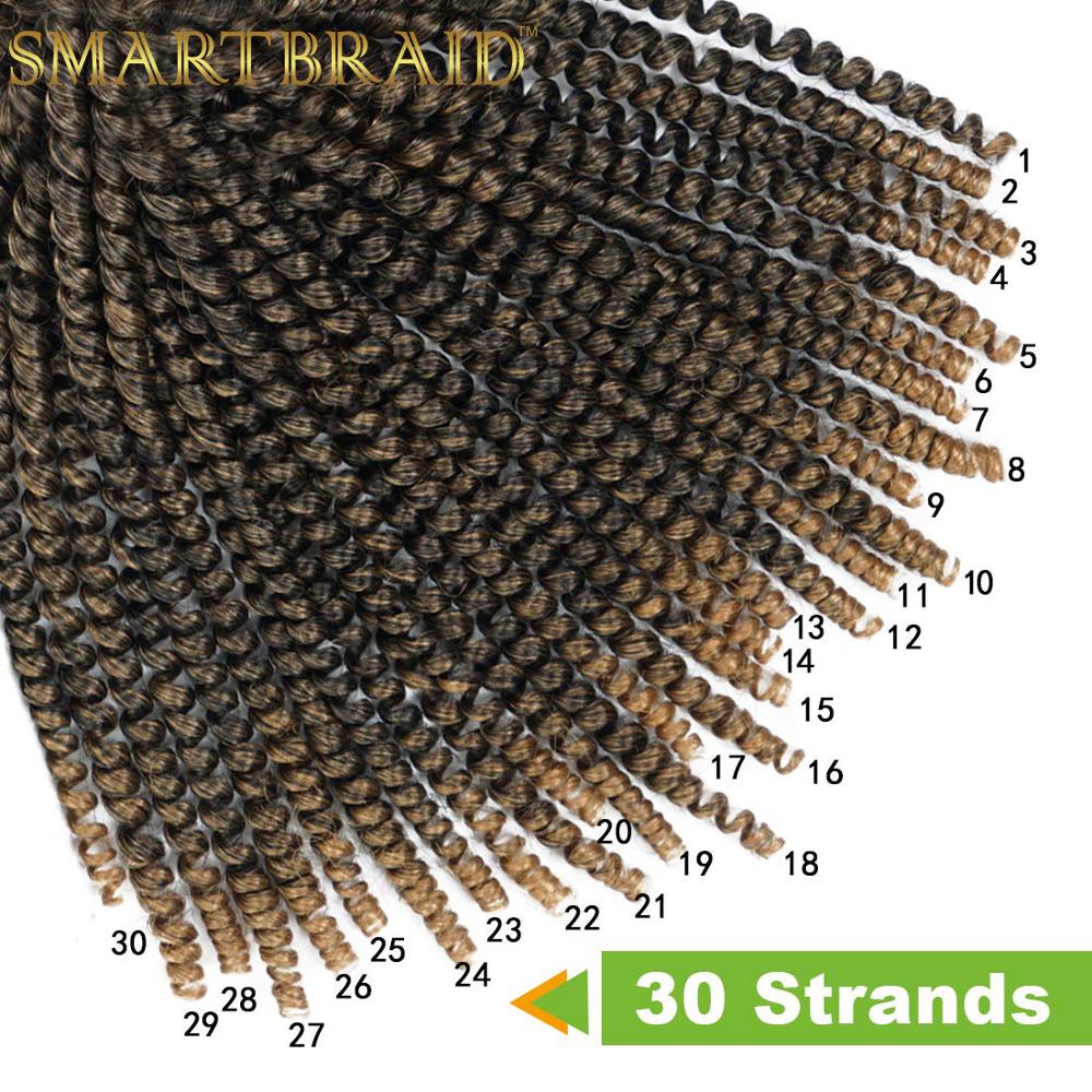 Smart braid-Ombre Hair Extension Crochet Spring Twist Crochet Braids Synthetic Braiding Hair Jamaica Bounce Fluffy Twist