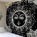 Black Sun God Tapestry Divination Myth Mandala Podomician Wall Cloth Curtain Hanging Painting Multiple Specifications