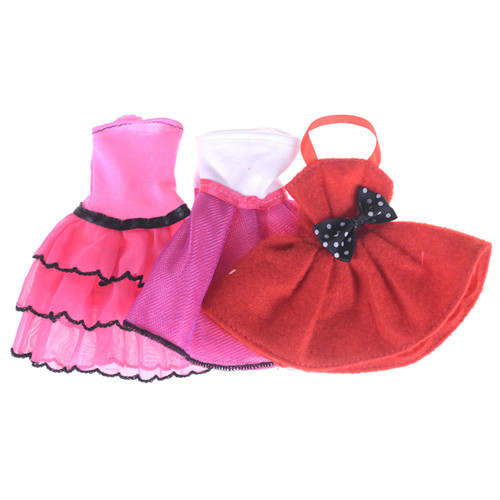 8 Pcs/lot Best Sellers Fashion Doll Clothing Sets Clothes Casual Party Dress Suits For Doll Best Gift Baby Toy