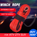 Red 14mm*30m Synthetic Winch Rope,ATV Winch Cable,Towing Ropes for Auto Accessaries,4x4 Off-road Tow Cable