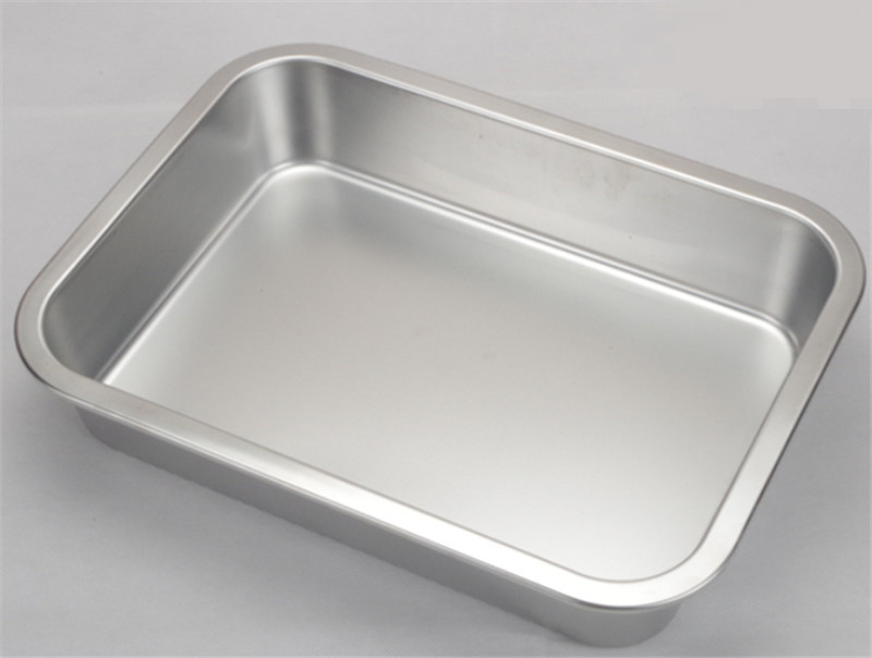stainless steel plate tray rectangular square plate baking pot dish deep Japanese barbecue bbq cafeteria storage tray rotisserie
