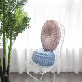 1pc 38x10cm Nordic Soft Round Pillow Seat Cushion Solid Manual Drape Wheel Shape Pillows Decorative Pad Red Blue Gray