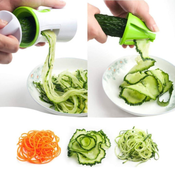 Portable Spiralizer Vegetable Slicer Handheld Spiralizer Peeler Spiral Slicer Stainless Steel for Potatoes Spaghetti Zucchini