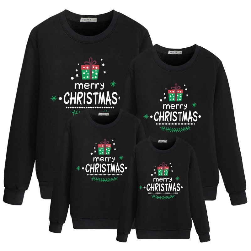 Family Christmas Sweaters Family Matching Outfits Sweater New Year Kids Hoodies Clothing Mommy and Me Clothes Christmas Outfits