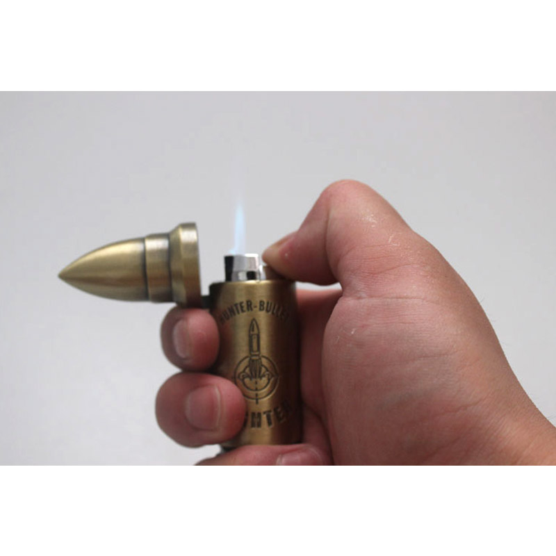Bullet Lighters Compact Jet Butane Torch Cigarette Lighter Creative Smoker Straight Fire Man Metal Windproof Lighter