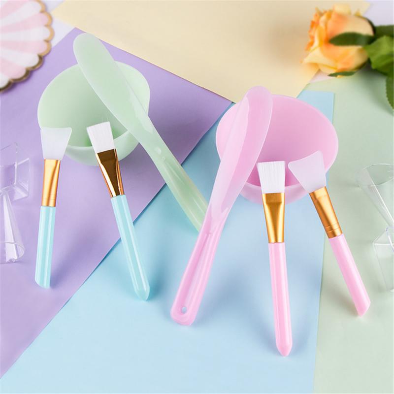 Beauty Face Mask Mixing Bowl Set DIY Facemask Mixing Tool Kit With Silicon Face Mask Brush Facial Mask Bowl Brush Stick Spoon