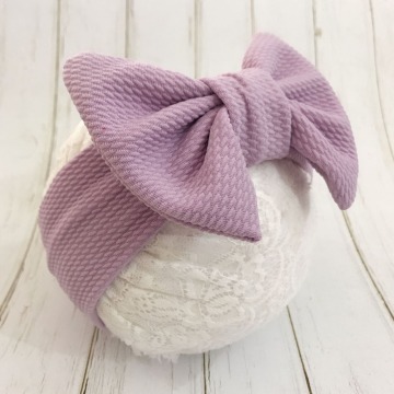 2019 New Arrival Turban Popular 5'' Big Hair Bow Headband For Girls Headwrap Textured Fabric Elastic Kids DIY Hair Accessories