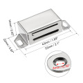 Uxcell 2Pcs Stainless Steel Door Cabinet Magnetic Catch Home Furniture Magnet Door Catch Closures 46mm 53mm New Arrival