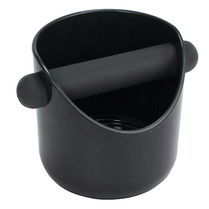 ABS Rubber Coffee Powder Residue Box Black Deep Bowl Non-slip Detachable Knock Bar Coffee Machine Grounds Recycling Bucket