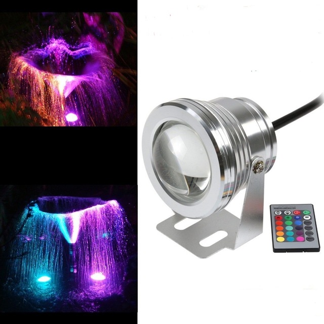 RGB/RGBW/RGBWW LED Underwater Light 10W Waterproof Swimming Pool Light Submersible Spotlight Pond LED Sliver/Black 10pcs/lot