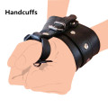 Slave Bdsm Bondage Leather Handcuffs Thumbs Ankle Toe Cuffs Sex Toys for Men Women Couples Punk Belt Costumes to Wrist Restraint