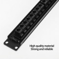 1U Cabinet Pass-through 24 Port CAT6 Patch Panel RJ45 connector Network Cable Adapter Keystone Jack Modular Distribution Frame