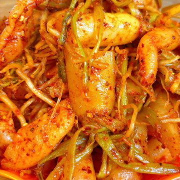 Spicy Sour White Radish Strips Pickles Homemade Appetizer