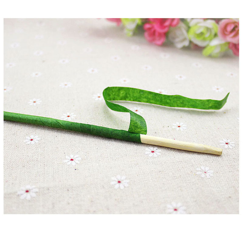 1PC 30Yard Artificial Flower Stem Iron Wire Stem DIY Paper Flower Stub Accessory Green Floral Stem Tape Rose Stems Craft Decor
