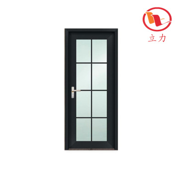 Black Aluminum Alloy Frosted Glass Interior Door