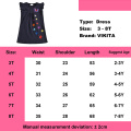 VIKITA New Girls Casual Dress Kids Elegant Dresses for Girl Sequins Embroidery Lovely Dress Children Casual Summer Costumes